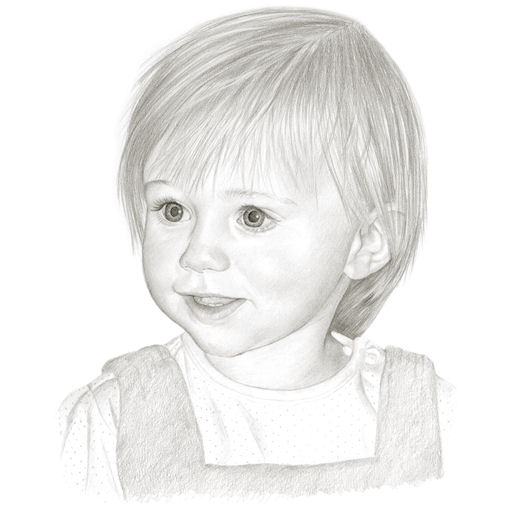 Pencil portrait of Isabelle